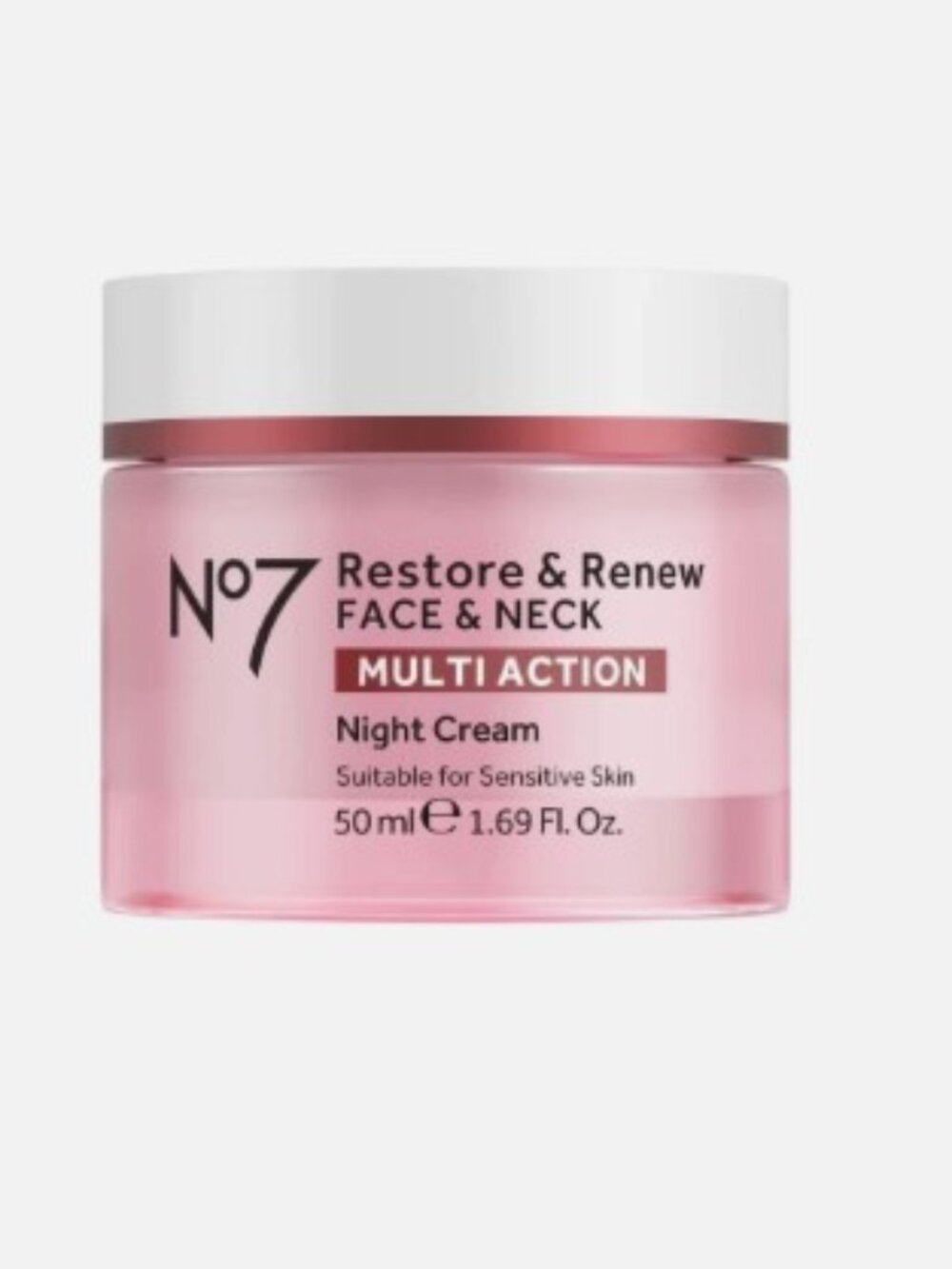 No7 Restore Renew Night Cream for Face Neck Multi-Action 50ML